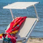 Long Garden Chaise Longue me Parasol dhe Mbështetëse të Mbërthendur - Arnold Viadurini