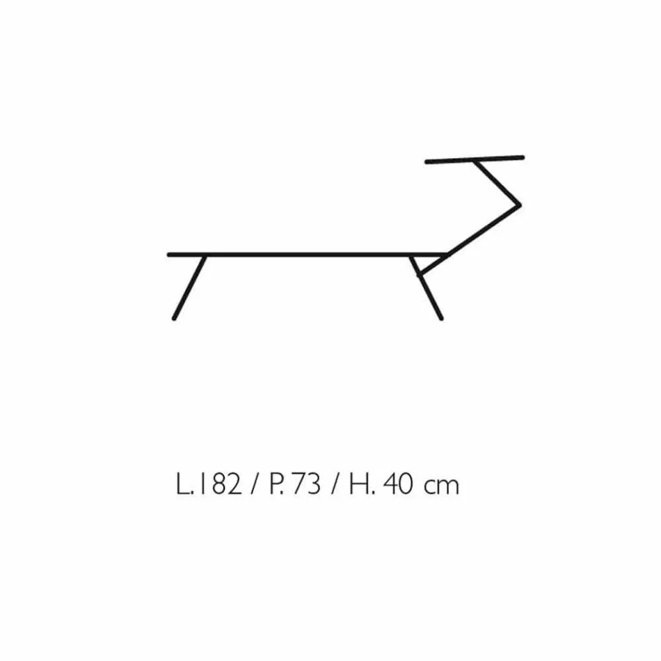 Long Garden Chaise Longue me Parasol dhe Mbështetëse të Mbërthendur - Arnold Viadurini