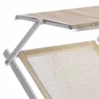 Long Garden Chaise Longue me Parasol dhe Mbështetëse të Mbërthendur - Arnold Viadurini