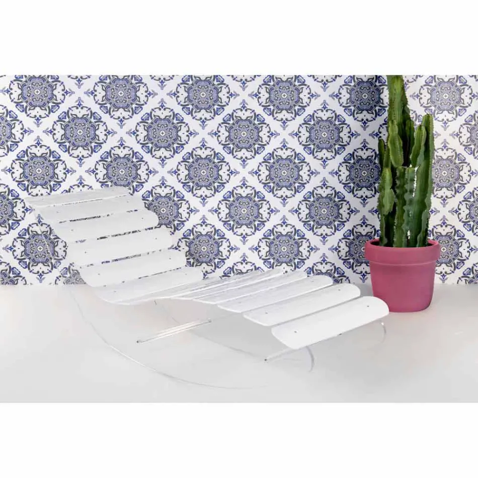 Designer Chaise longue në plexiglass transparente Josue e bërë në Itali Viadurini