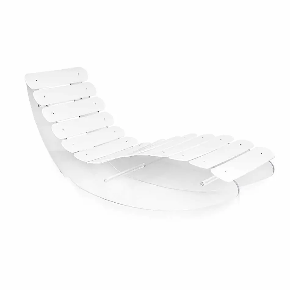 Designer Chaise longue në plexiglass transparente Josue e bërë në Itali Viadurini