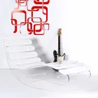 Designer Chaise longue në plexiglass transparente Josue e bërë në Itali Viadurini