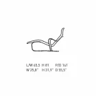 Shezlongu në Dru të Mështeknës me sedilje pambuku të prodhuara në Itali - Fortaleza Viadurini