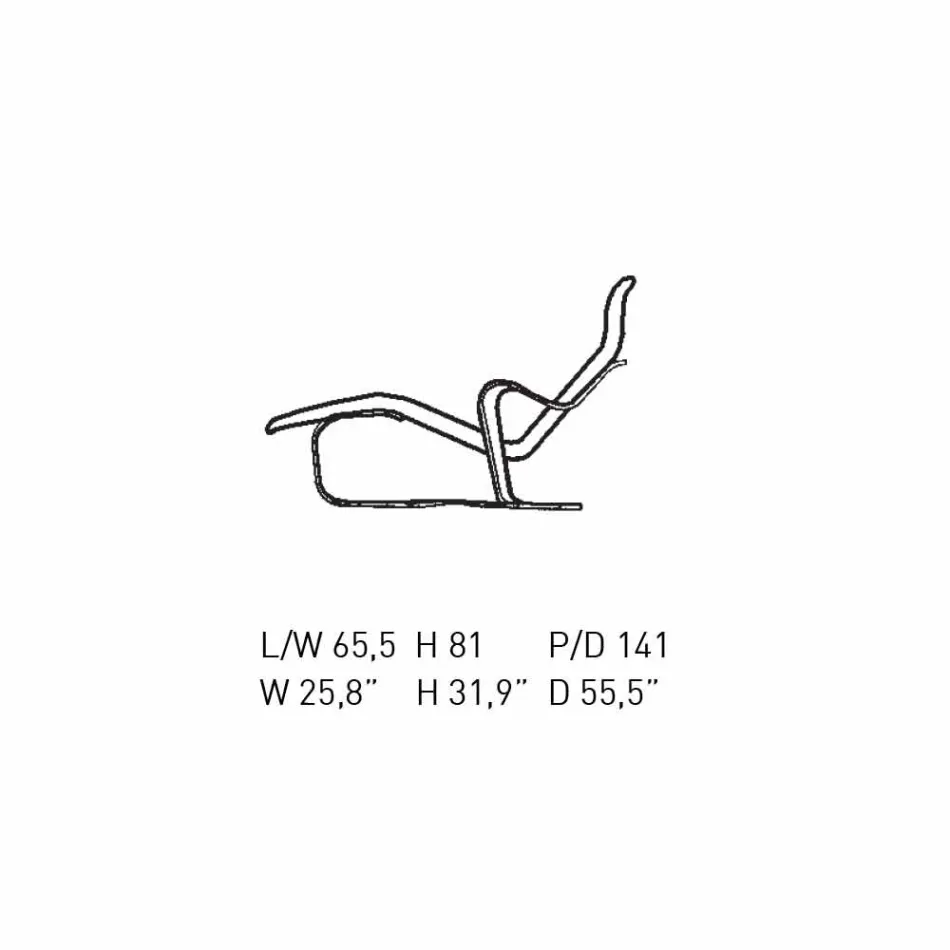 Shezlongu në Dru të Mështeknës me sedilje pambuku të prodhuara në Itali - Fortaleza Viadurini