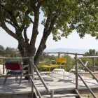 Shezllon në natyrë me mbështetëse këmbësh metalike Prodhuar në Itali - Amina Viadurini