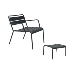 Shezllon në natyrë me mbështetëse këmbësh metalike Prodhuar në Itali - Amina Viadurini