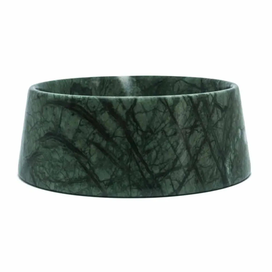 Kovë Moderne Qeni dhe Mace në Portokalli Rozë ose Mermer të Gjelbër Guatemalë - Catt Viadurini