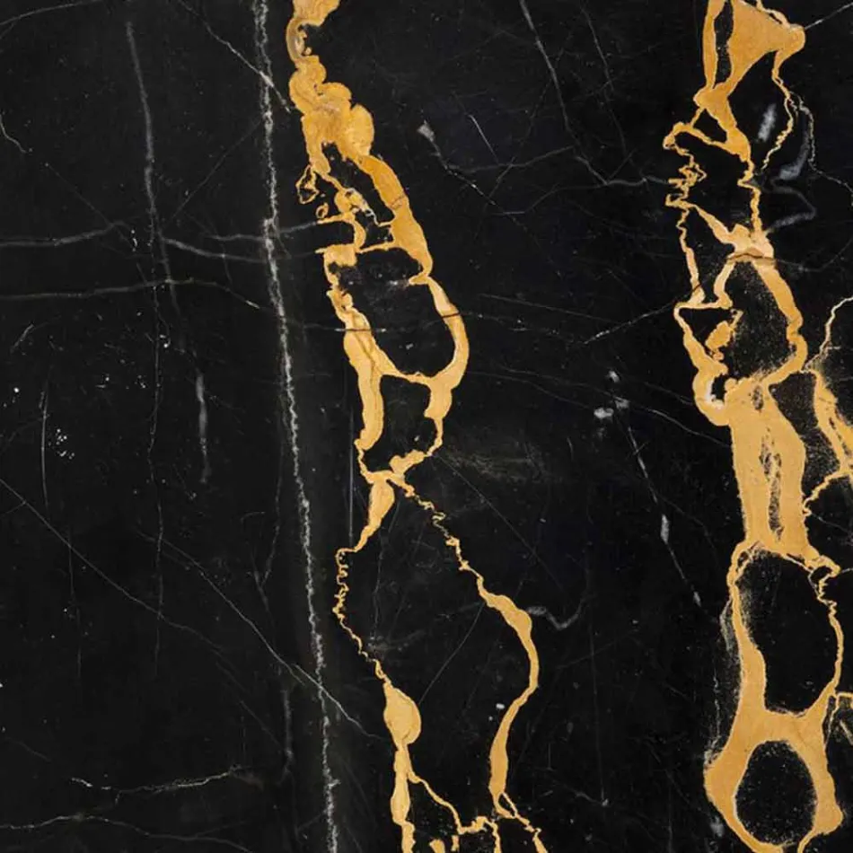 Tas i madh i rrumbullakët në Portoro ose Paonazzo mermer i bërë në Itali - xham Viadurini