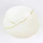 Thasë me Porcelan të Bardhë dhe Dizajn Luksoz Italian Leaf Gold - Cicatroro Viadurini