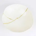 Thasë me Porcelan të Bardhë dhe Dizajn Luksoz Italian Leaf Gold - Cicatroro Viadurini