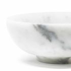 Bowl i rrumbullakët në mermer satirë të bardhë Carrara të bërë në Itali - Delly Viadurini