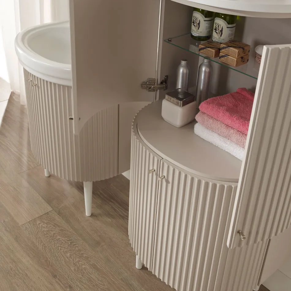 Kolona me Katër Dyer me Përpunim Cannetté Made in Italy - Karamele Viadurini