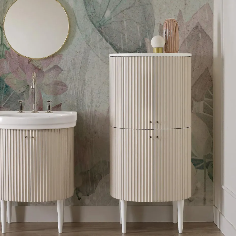 Kolona me Katër Dyer me Përpunim Cannetté Made in Italy - Karamele Viadurini