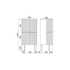 Kolona me Katër Dyer me Përpunim Cannetté Made in Italy - Karamele Viadurini