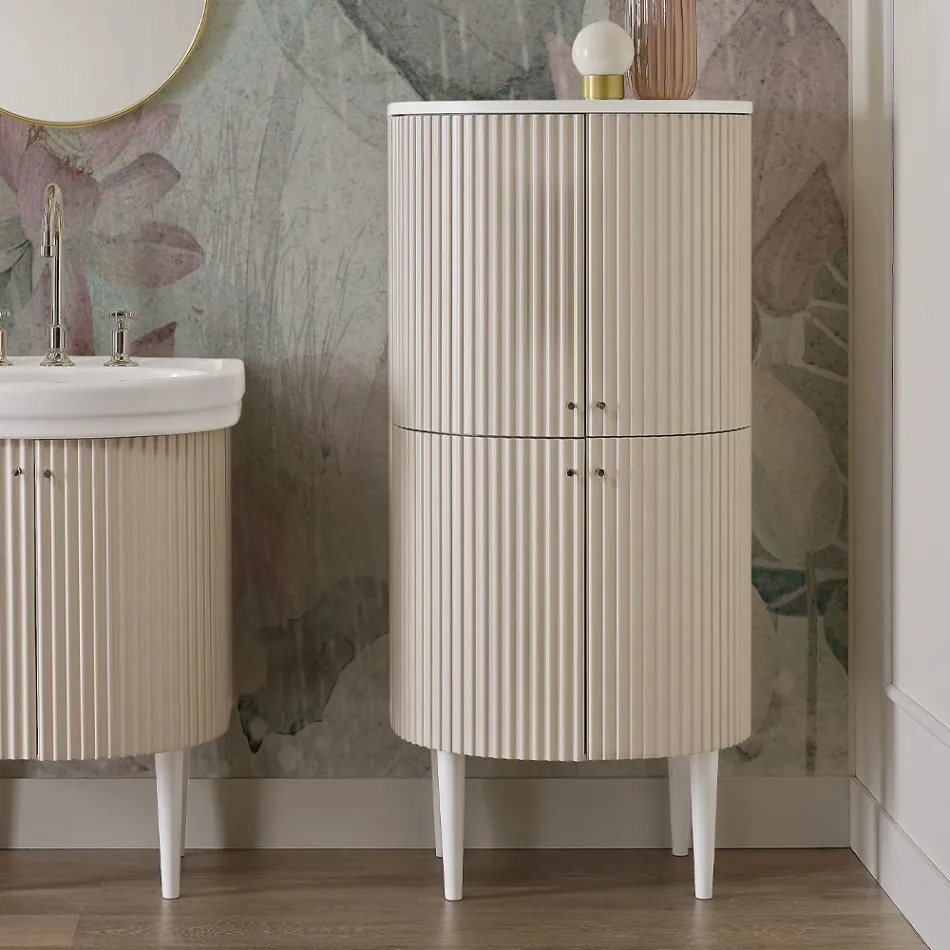 Kolona me Katër Dyer me Përpunim Cannetté Made in Italy - Karamele Viadurini