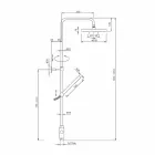 Kolona e dushit me seksion të rrumbullakët në tunxh me dush dore prodhuar në Itali - Amadeo Viadurini