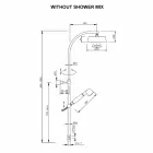 Kolona klasike e dushit prej bronzi me kokë dushi të rrumbullakët prodhuar në Itali - Yari Viadurini