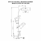 Kolona klasike e dushit prej bronzi me kokë dushi të rrumbullakët prodhuar në Itali - Yari Viadurini
