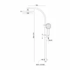 Kolona e dushit me devijues dhe koka dushi katror prodhuar në Itali - Argjend Viadurini