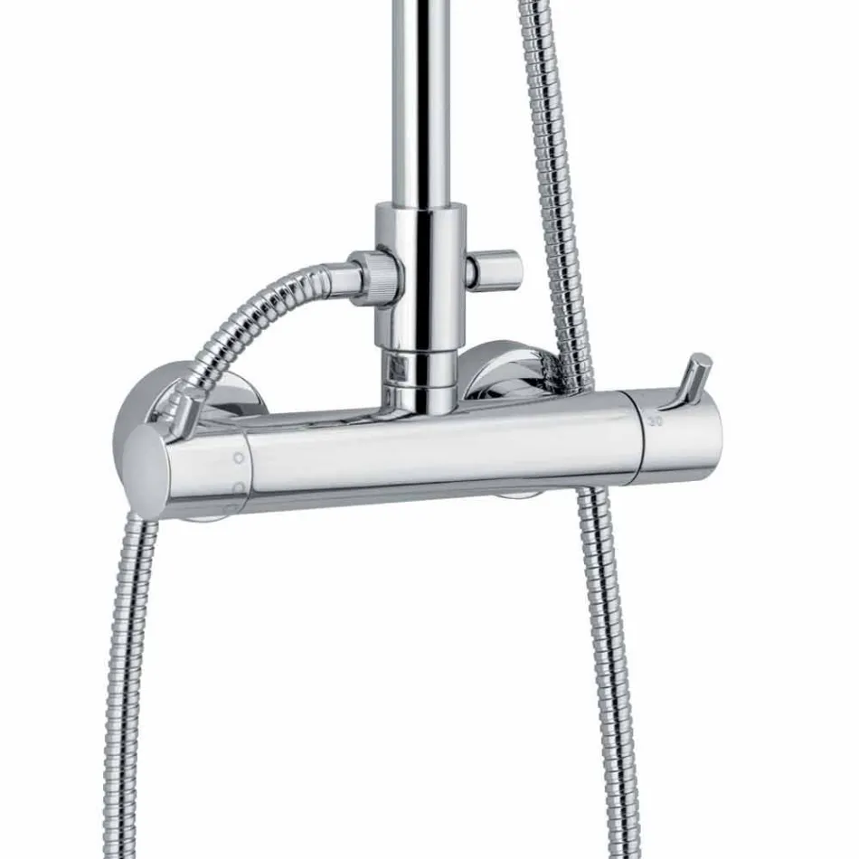 Kolona e dushit me mikser termostatik në tunxh prodhuar në Itali - Gallo Viadurini