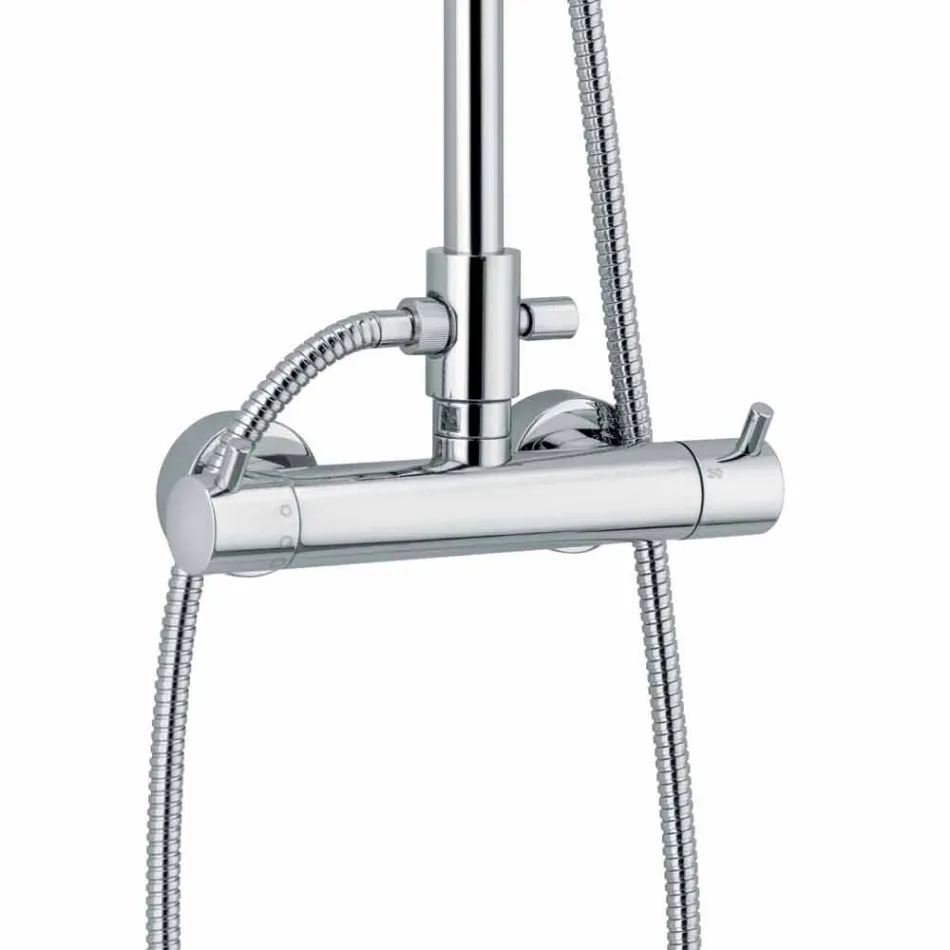 Kolona e dushit me mikser termostatik në tunxh prodhuar në Itali - Gallo Viadurini