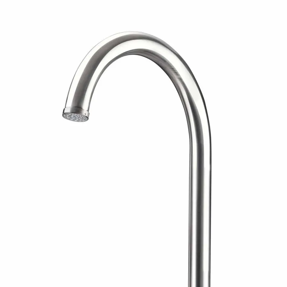 Kolonë dushi për kopsht prej çeliku inox me dush dore prodhuar në Itali - Marlen Viadurini