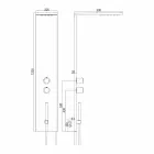 Kolona termostatike e dushit në mur në çelik të pandryshkshëm të prodhuar në Itali - Pampo Viadurini