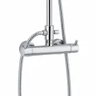 Kolonë luksoze dushi në fund të kromit të bronzit Prodhuar në Itali - Gallo Viadurini