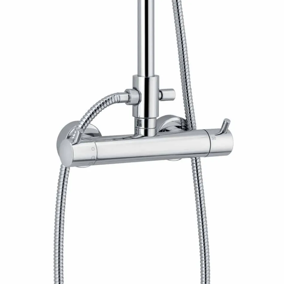 Kolonë luksoze dushi në fund të kromit të bronzit Prodhuar në Itali - Gallo Viadurini