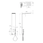 Kolona dushi çeliku me kokë dushi shiu Made in Italy - Sailor Viadurini