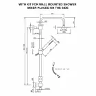 Kolonë dushi prej bronzi me dush Abs dhe Kreu dushi i bërë në Itali - Kapuç Viadurini