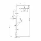 Kolonë dushi në bronz me kokë dushi dhe dush dore në Abs Made in Italy - Lesio Viadurini