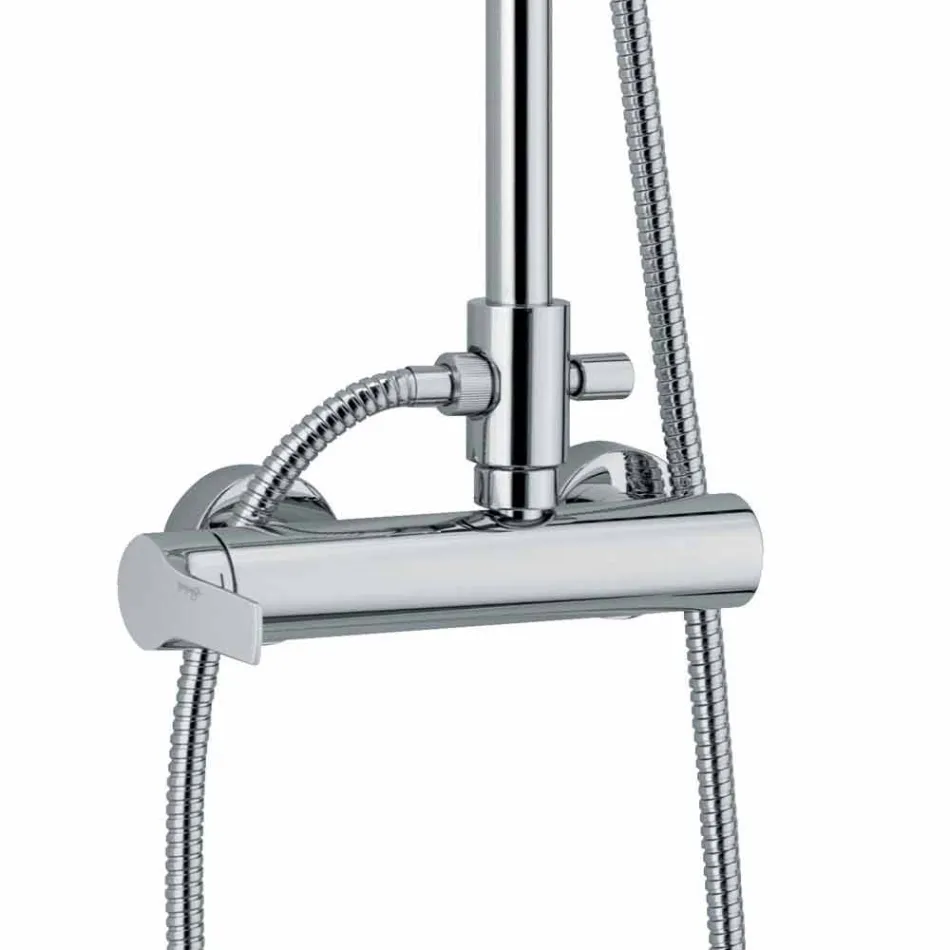 Kolonë dushi prej bronzi me kokë dushi dhe dush ABS prodhuar në Itali - Padula Viadurini