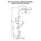 Kolona e dushit prej bronzi me kokë të rrumbullakët çeliku të prodhuar në Itali - Kennedy Viadurini