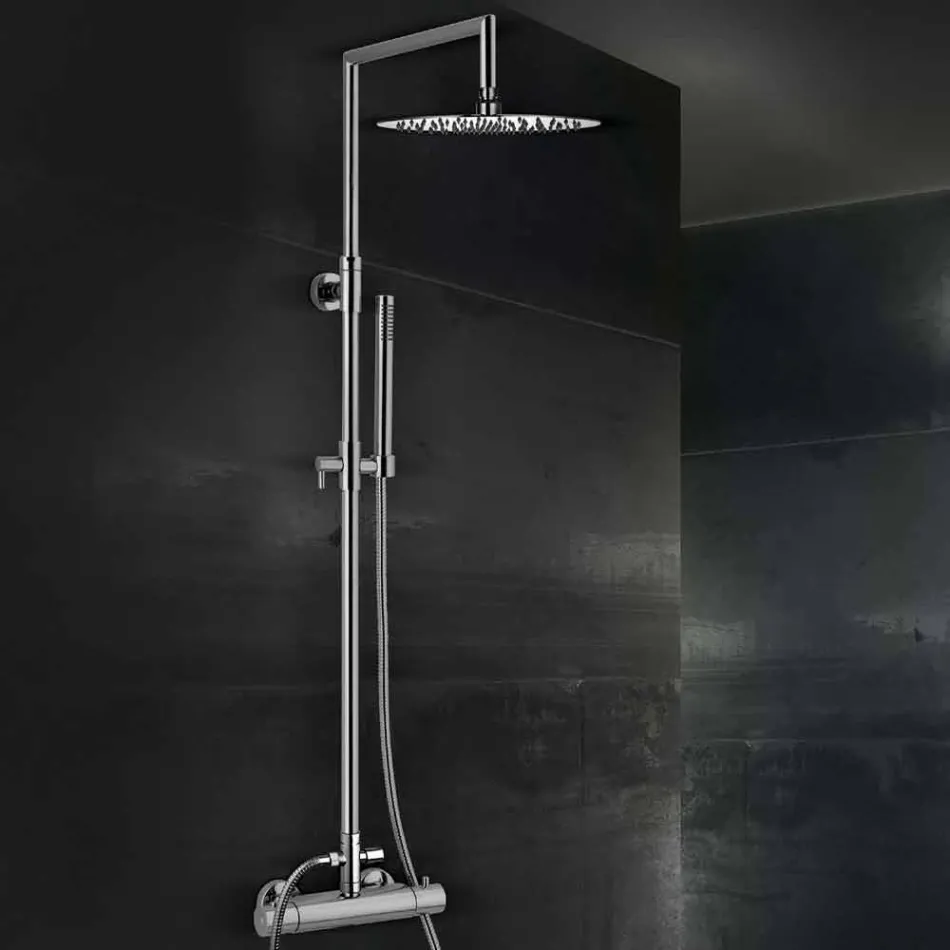 Kolona e dushit prej bronzi me kokë të rrumbullakët dushi ultra të hollë prodhuar në Itali - Merio Viadurini