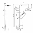 Kolonë dushi në bronz të kromuar me dush dore abs prodhuar në Itali - Selvio Viadurini