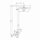 Kolonë dushi në bronz të kromuar me kokë çeliku dushi Prodhuar në Itali - Marlo Viadurini