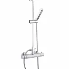 Kolonë dushi në bronz të kromuar me kokë katrore dushi Prodhuar në Itali - Studio Viadurini