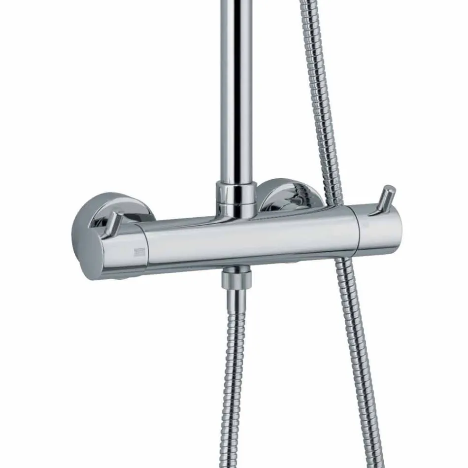 Kolonë dushi në bronz të kromuar me kokë të rrumbullakët dushi Prodhuar në Itali - Griso Viadurini