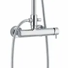 Kolona e dushit në projektin Sheshi bronzi i kromuar Prodhuar në Itali - Padula Viadurini