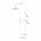 Kolonë dushi prej bronzi teleskopik dhe e rregullueshëm, prodhuar në Itali - Naspo Viadurini