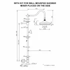 Kolona e dushit prej bronzi Pa Përzierës Dizajn Klasik Prodhuar në Itali - Yunda Viadurini