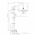 Kolona e rregullueshme e dushit prej bronzi me prodhim në Itali Grupi i Banjës - Fedrio Viadurini