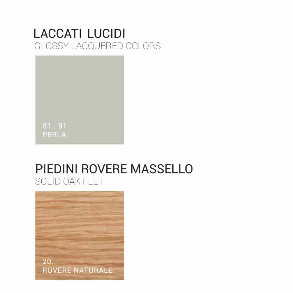 Dollap banjo prej druri Amanda me 2 dyer, dizajn modern, i bërë në Itali Viadurini