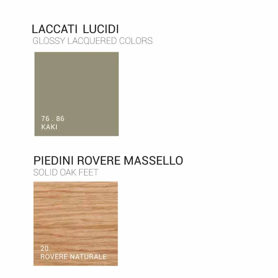 Dollap banjo prej druri Amanda me 2 dyer, dizajn modern, i bërë në Itali Viadurini