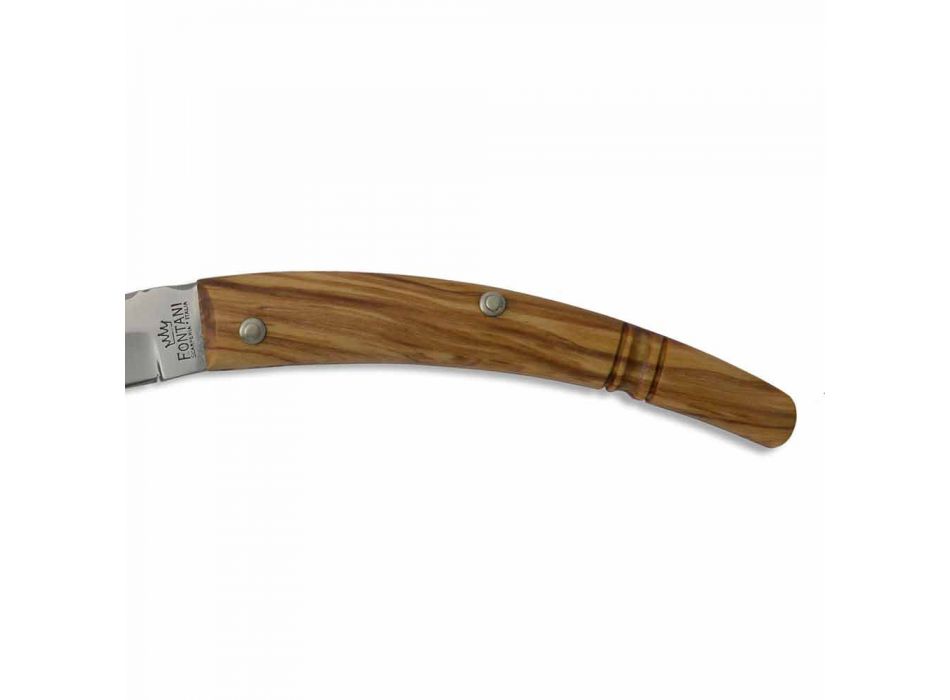 Dorezë e lakuar me thikë artizanale Gobbo në brirë ose dru e bërë në Itali - Gobbo Viadurini
