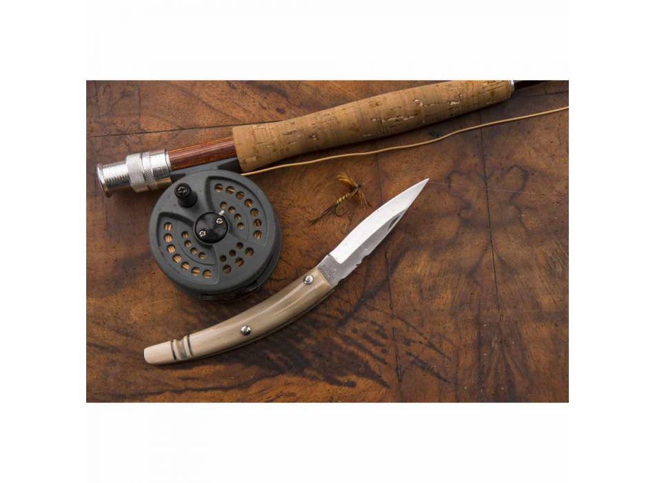 Dorezë e lakuar me thikë artizanale Gobbo në brirë ose dru e bërë në Itali - Gobbo Viadurini