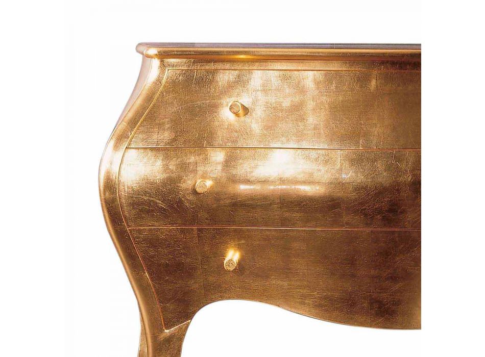 Dollapë prej 3 rrobash në modelin e drurit të ngurtë prej ari, të bëra në Itali, Giotto Viadurini