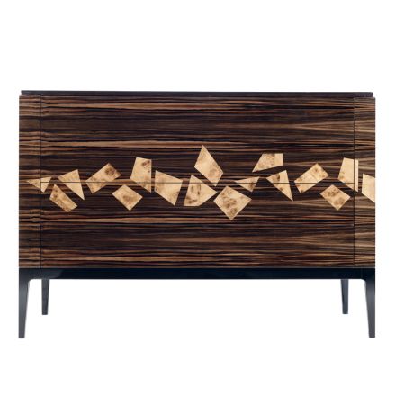 Fustanellë në dru me gjemba me 4 sirtarë Grilli Zarafa të bëra në Itali Viadurini