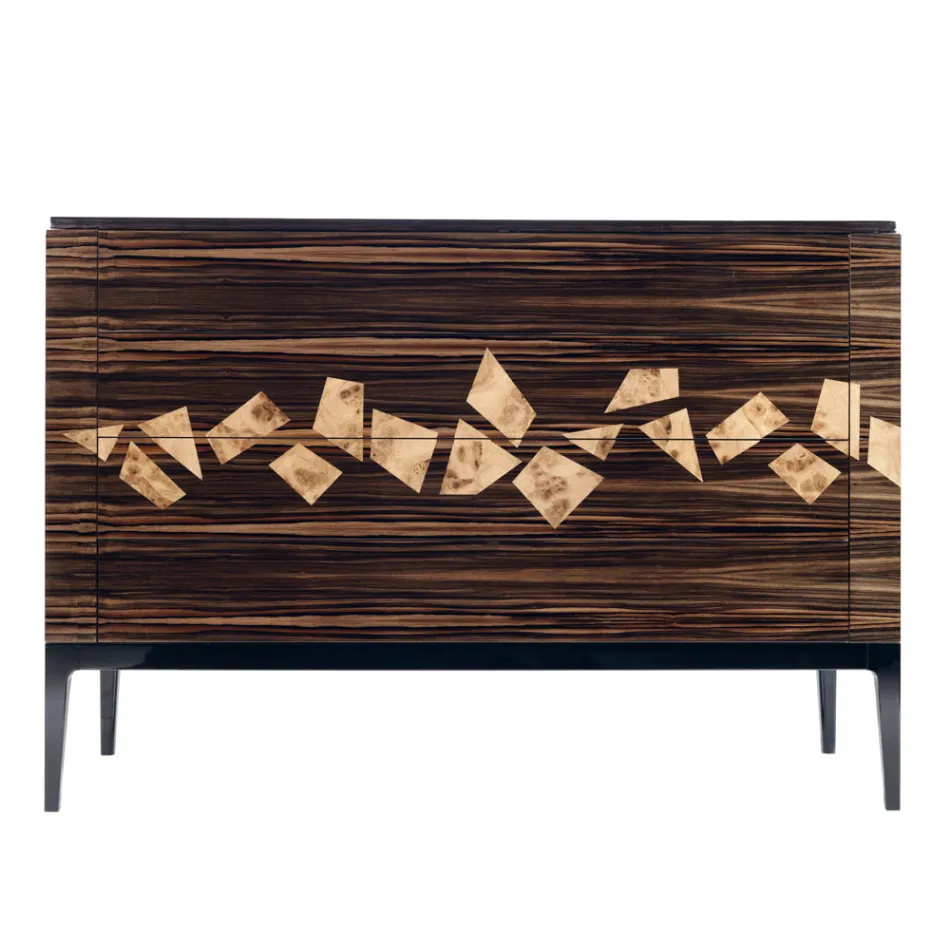 Fustanellë në dru me gjemba me 4 sirtarë Grilli Zarafa të bëra në Itali Viadurini